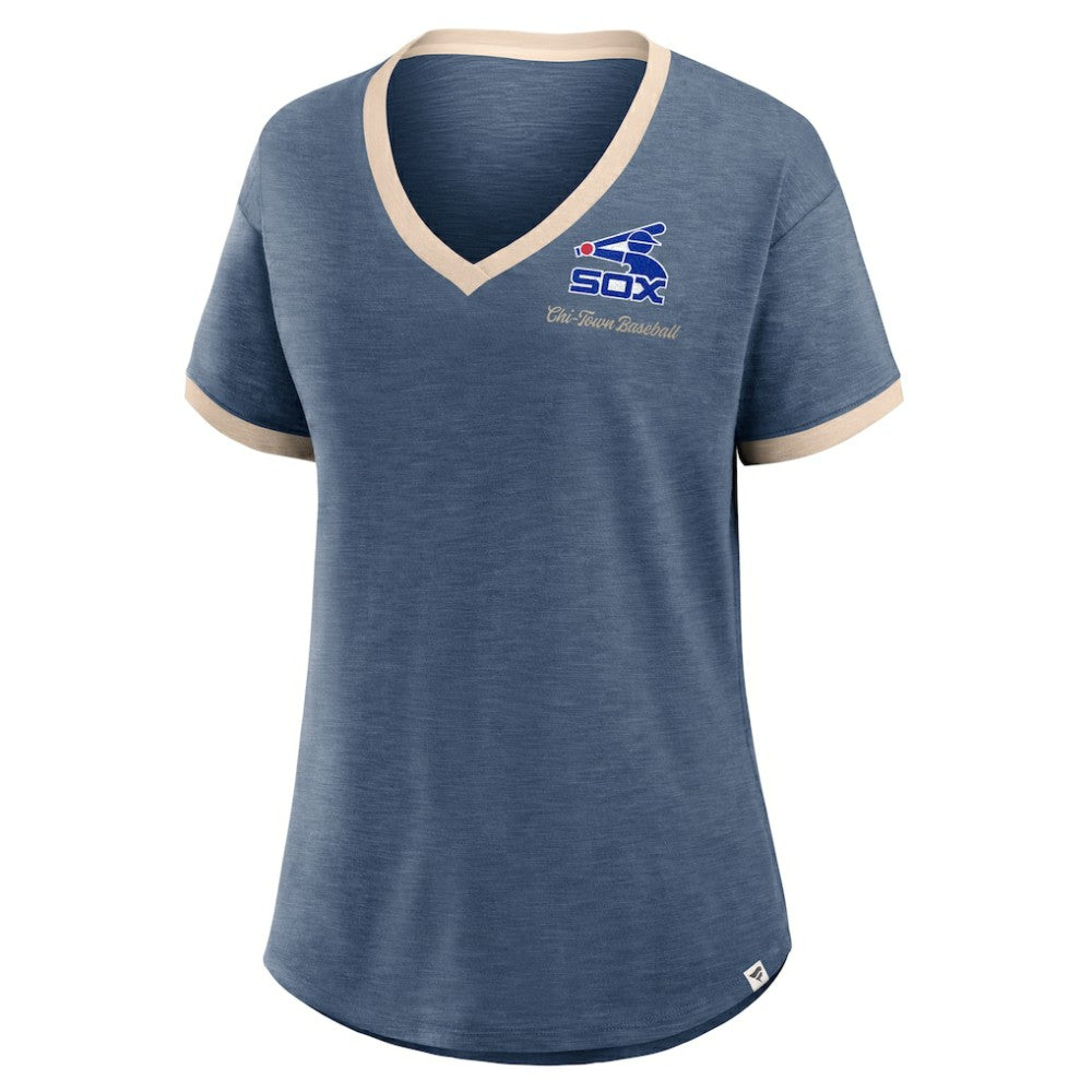Chicago White Sox Fanatics Women's Binge Worthy Stadium Slub V-Neck T-Shirt - MLB T-shirts
