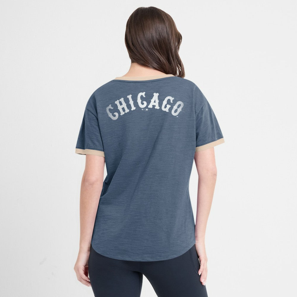 Chicago White Sox Fanatics Women's Binge Worthy Stadium Slub V-Neck T-Shirt - MLB T-shirts