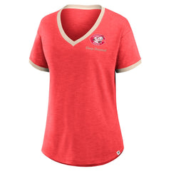 Cincinnati Reds Fanatics Women's Binge Worthy Stadium Slub V-Neck T-Shirt - MLB T-shirts
