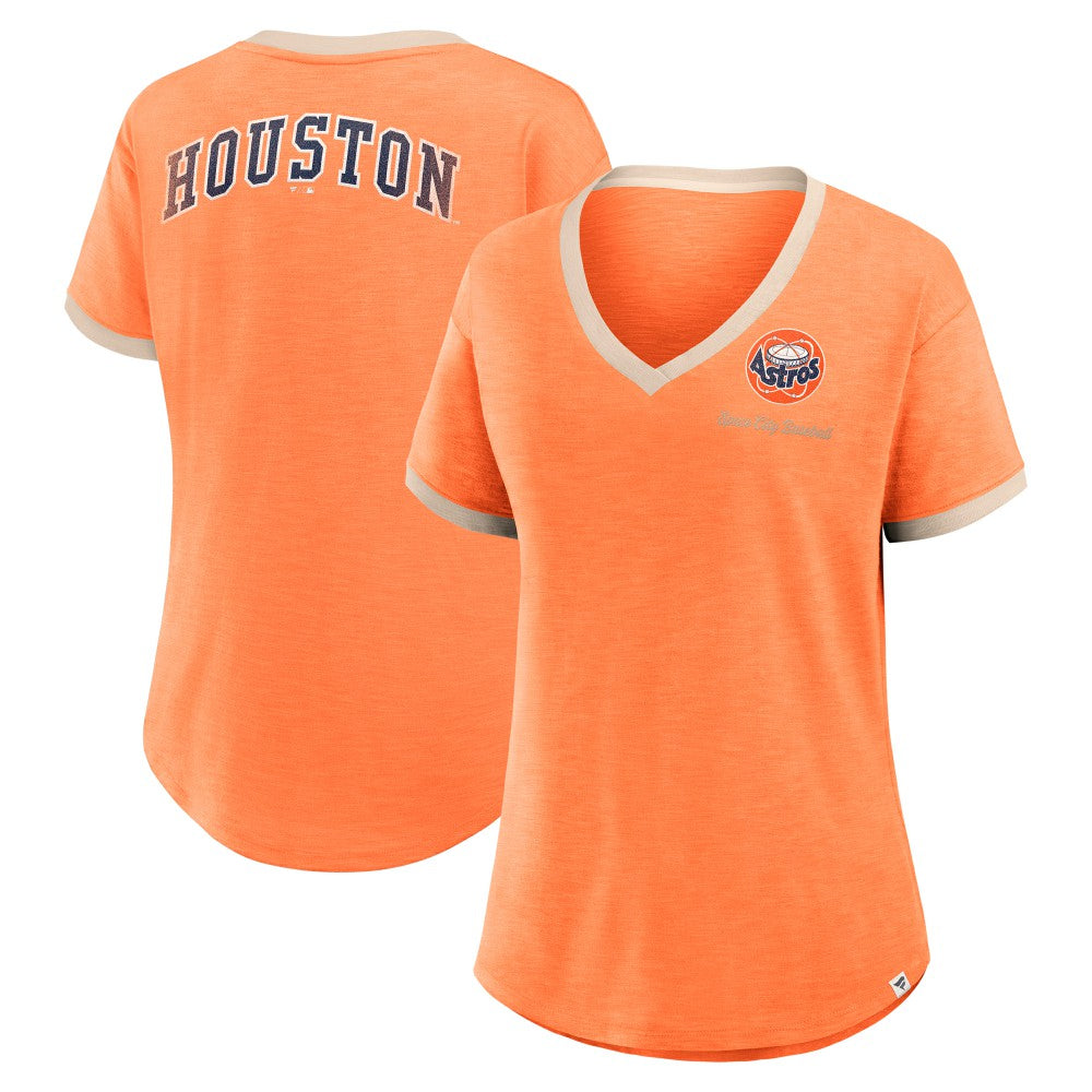 Houston Astros Fanatics Women's Binge Worthy Stadium Slub V-Neck T-Shirt - MLB T-shirts