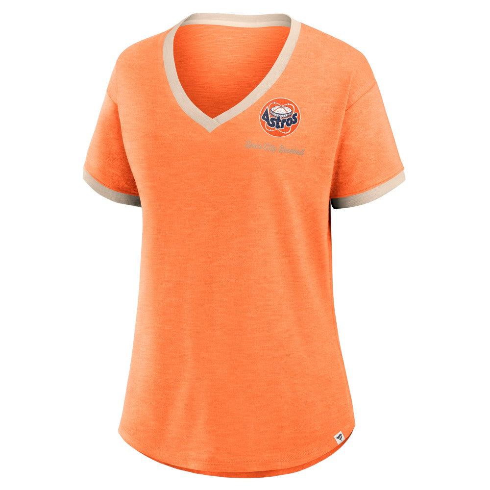 Houston Astros Fanatics Women's Binge Worthy Stadium Slub V-Neck T-Shirt - MLB T-shirts