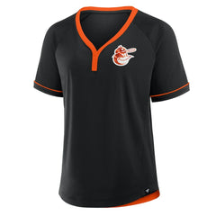 Baltimore Orioles Fanatics Women's Cooperstown Collection League Diva Raglan V-Neck T-Shirt - MLB T-shirts