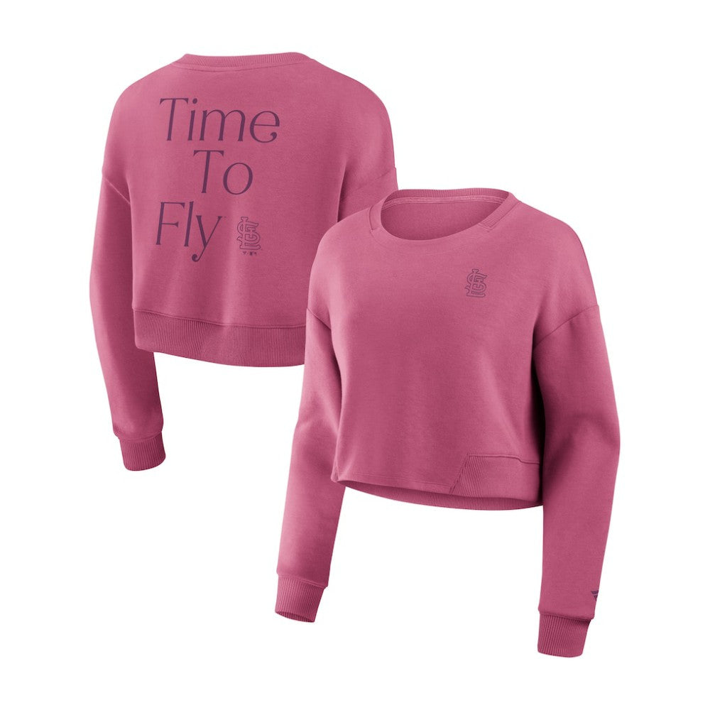 St. Louis Cardinals Fanatics Women's Studio Cropped Pullover Sweatshirt - MLB Pullover