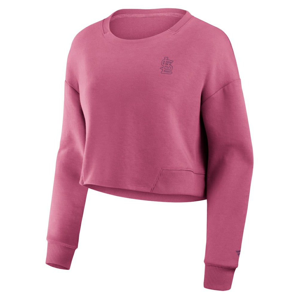 St. Louis Cardinals Fanatics Women's Studio Cropped Pullover Sweatshirt - MLB Pullover