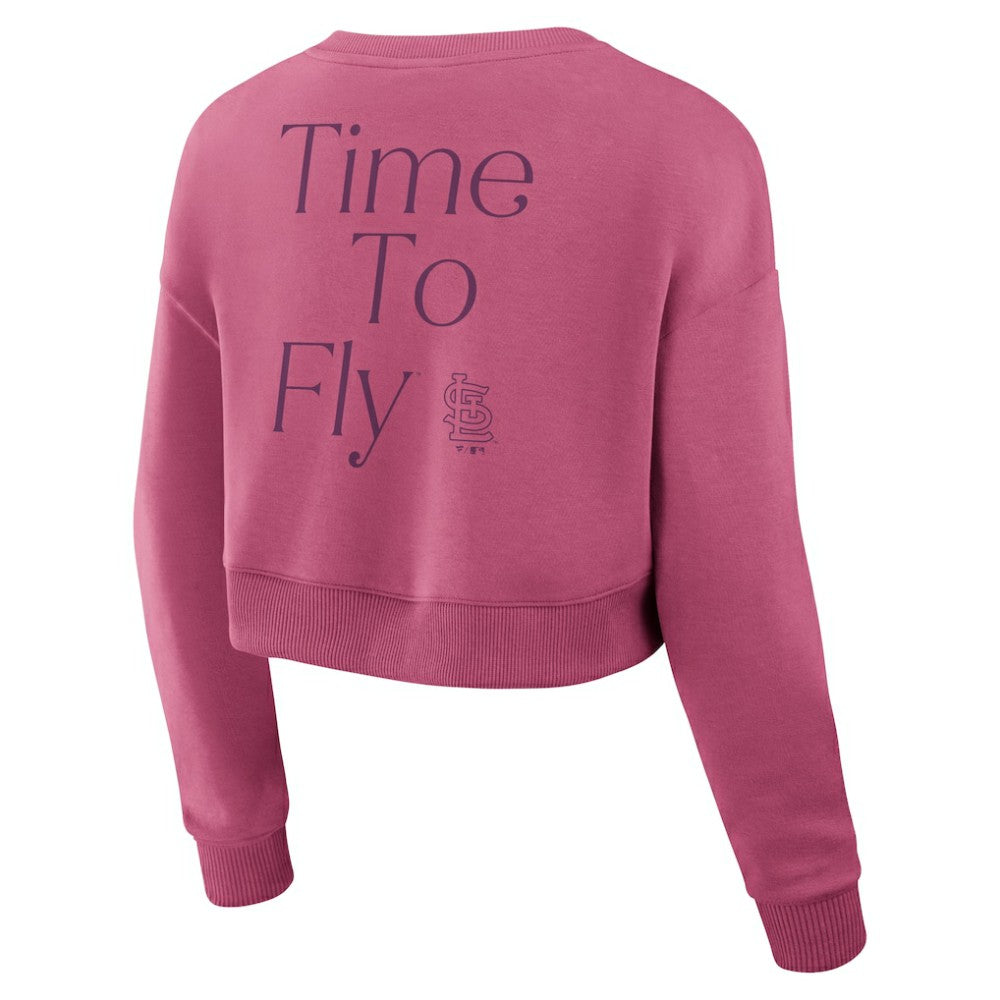 St. Louis Cardinals Fanatics Women's Studio Cropped Pullover Sweatshirt - MLB Pullover
