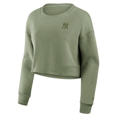 New York Yankees Fanatics Women's Studio Cropped Pullover Sweatshirt - MLB Pullover