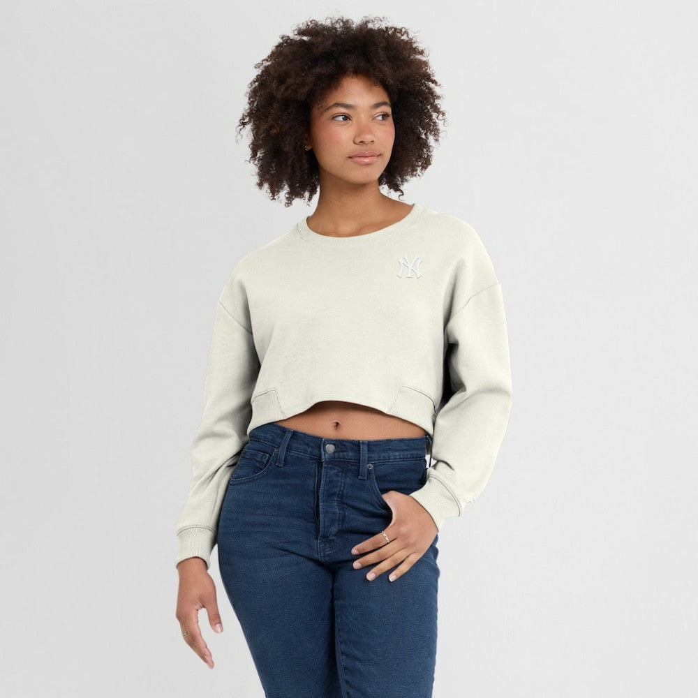 New York Yankees Fanatics Women's Studio Cropped Pullover Sweatshirt - MLB Pullover