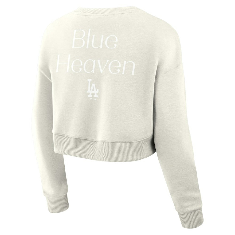 Los Angeles Dodgers Fanatics Women's Studio Cropped Pullover Sweatshirt - MLB Pullover