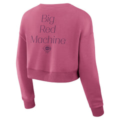 Cincinnati Reds Fanatics Women's Studio Cropped Pullover Sweatshirt - MLB Pullover