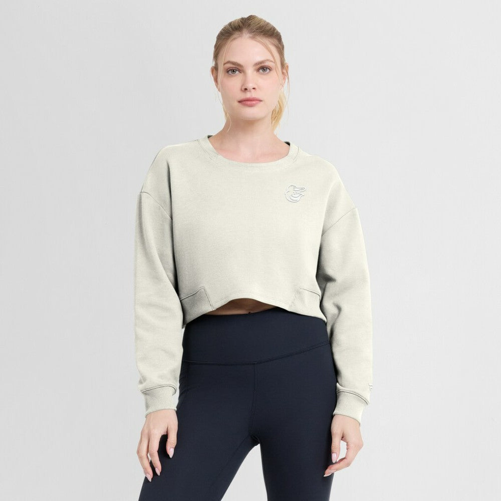 Baltimore Orioles Fanatics Women's Studio Cropped Pullover Sweatshirt - MLB Pullover