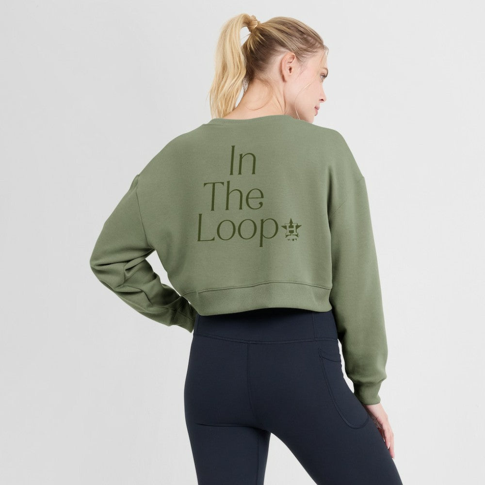 Houston Astros Fanatics Women's Studio Cropped Pullover Sweatshirt - MLB Pullover
