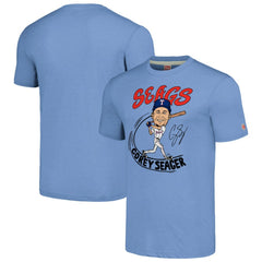Corey Seager Texas Rangers Homage Caricature Player Tri-Blend T-Shirt - MLB T-shirts
