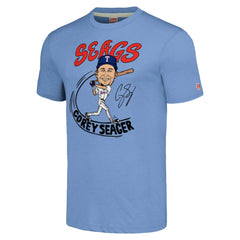 Corey Seager Texas Rangers Homage Caricature Player Tri-Blend T-Shirt - MLB T-shirts