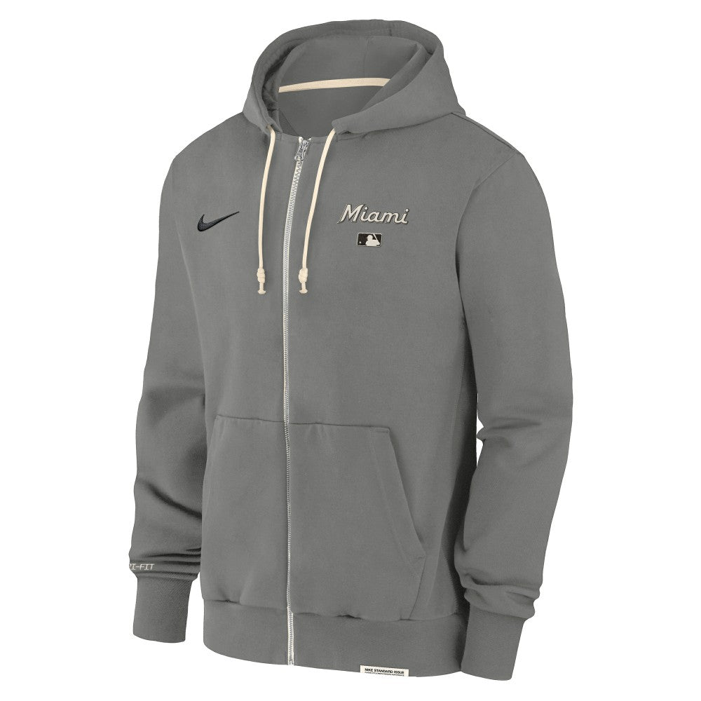 Miami Marlins Nike Authentic Collection Travel Performance Full-Zip Hoodie - MLB Hoodies