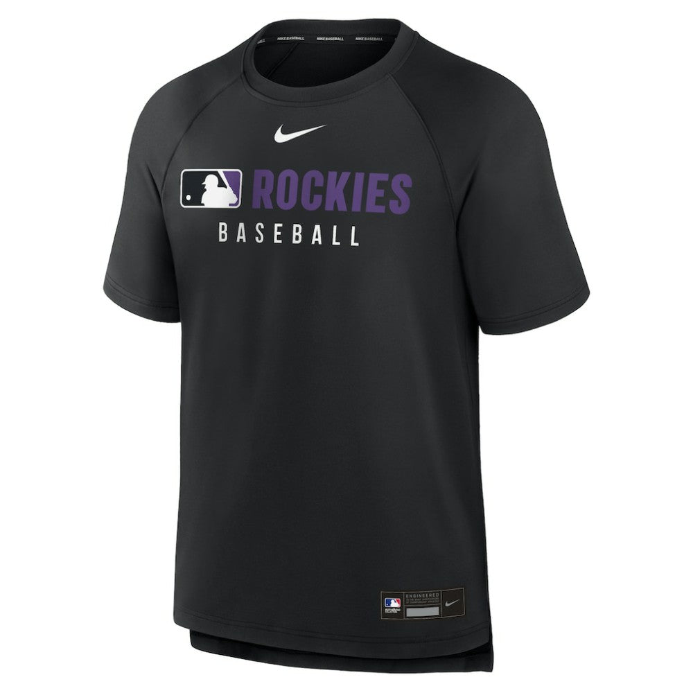 Colorado Rockies Nike Authentic Collection Pregame Raglan Dri-FIT T-Shirt - MLB T-shirts