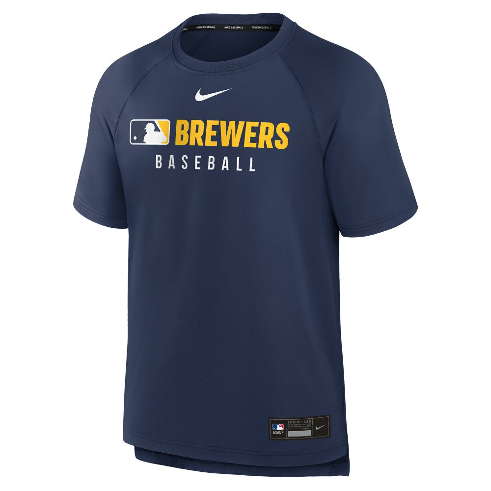 Milwaukee Brewers Nike Authentic Collection Pregame Raglan Dri-FIT T-Shirt - MLB T-shirts