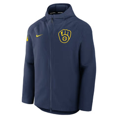 Milwaukee Brewers Nike Authentic Collection Raglan Performance Full-Zip Jacket - MLB Jackets