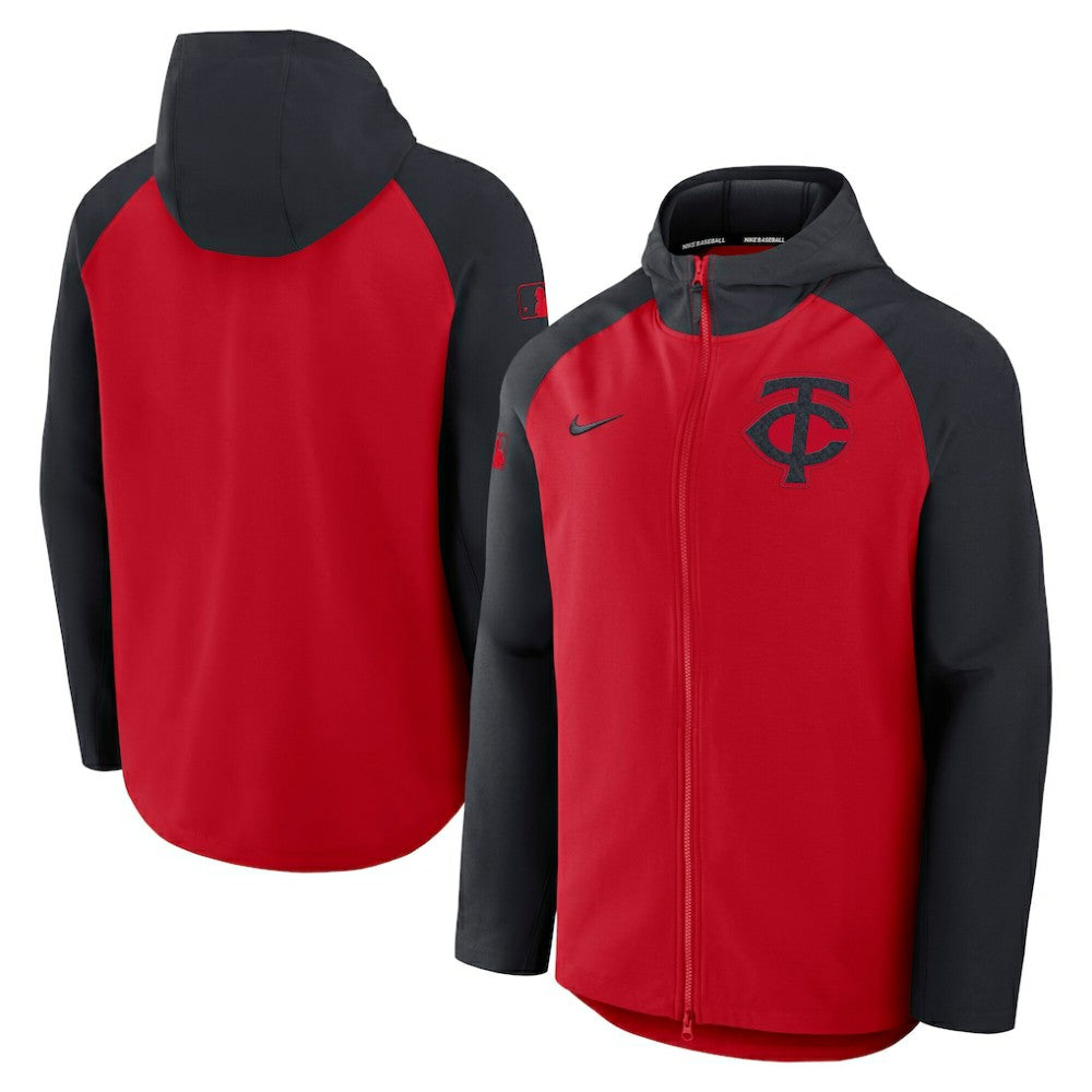 Minnesota Twins Nike Authentic Collection Raglan Performance Full-Zip Jacket - MLB Jackets