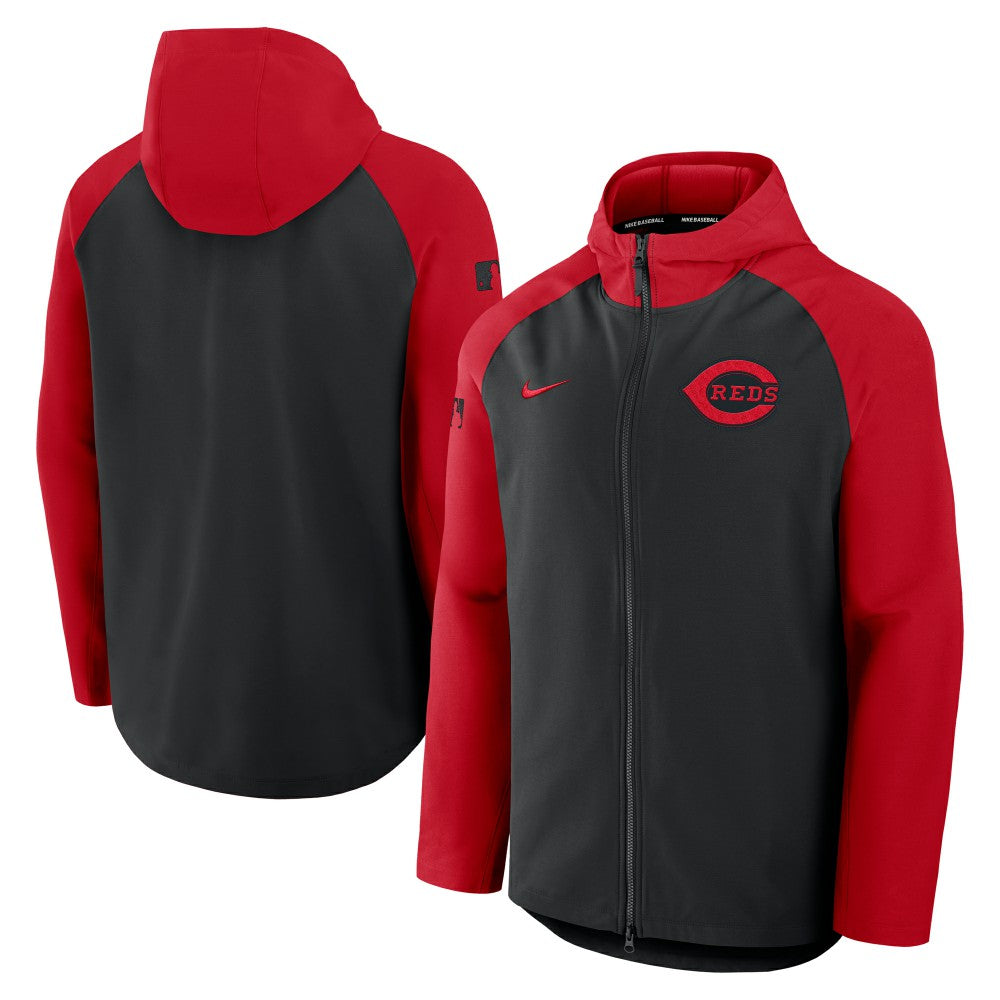 Cincinnati Reds Nike Authentic Collection Raglan Performance Full-Zip Jacket - MLB Jackets