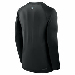 Miami Marlins Nike Authentic Collection Game Time Raglan Dri-FIT Long Sleeve T-Shirt - MLB T-shirts
