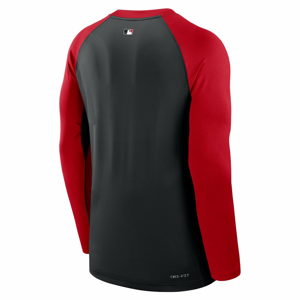 Cincinnati Reds Nike Authentic Collection Game Time Raglan Dri-FIT Long Sleeve T-Shirt - MLB T-shirts