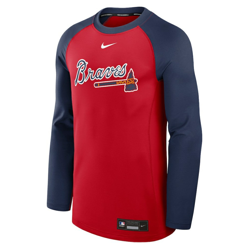 Atlanta Braves Nike Authentic Collection Game Time Raglan Dri-FIT Long Sleeve T-Shirt - MLB T-shirts