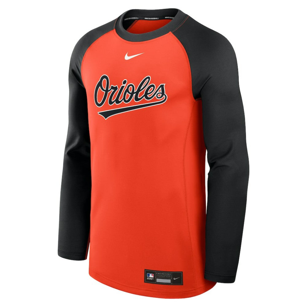 Baltimore Orioles Nike Authentic Collection Game Time Raglan Dri-FIT Long Sleeve T-Shirt - MLB T-shirts