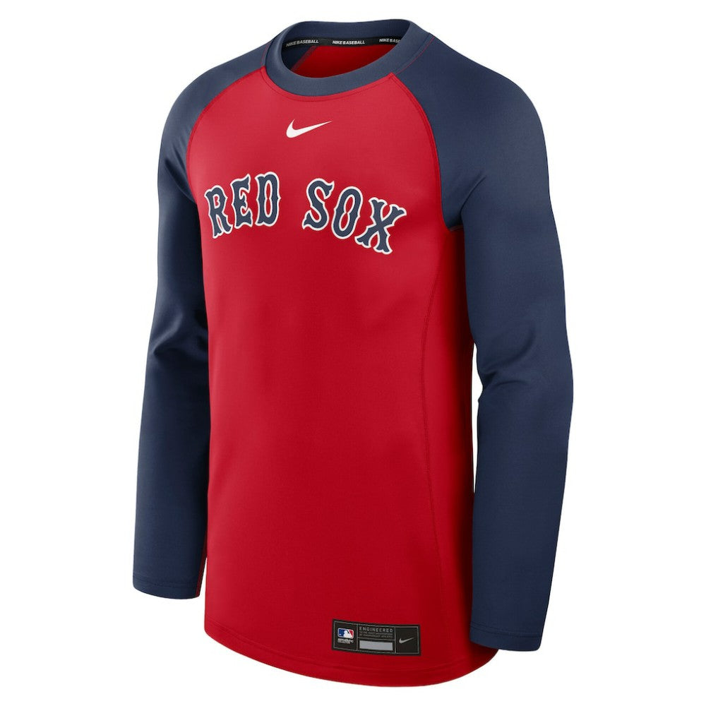 Boston Red Sox Nike Authentic Collection Game Time Raglan Dri-FIT Long Sleeve T-Shirt - MLB T-shirts