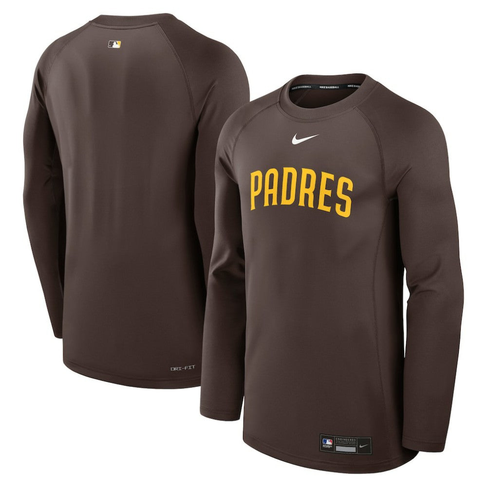 San Diego Padres Nike Authentic Collection Game Time Raglan Dri-FIT Long Sleeve T-Shirt - MLB T-shirts