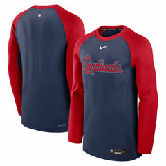 St. Louis Cardinals Nike Authentic Collection Game Time Raglan Dri-FIT Long Sleeve T-Shirt - MLB T-shirts
