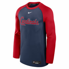 St. Louis Cardinals Nike Authentic Collection Game Time Raglan Dri-FIT Long Sleeve T-Shirt - MLB T-shirts
