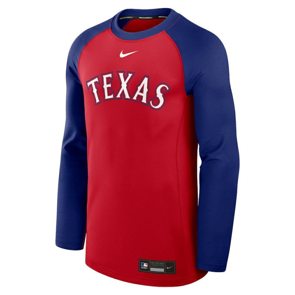 Texas Rangers Nike Authentic Collection Game Time Raglan Dri-FIT Long Sleeve T-Shirt - MLB T-shirts