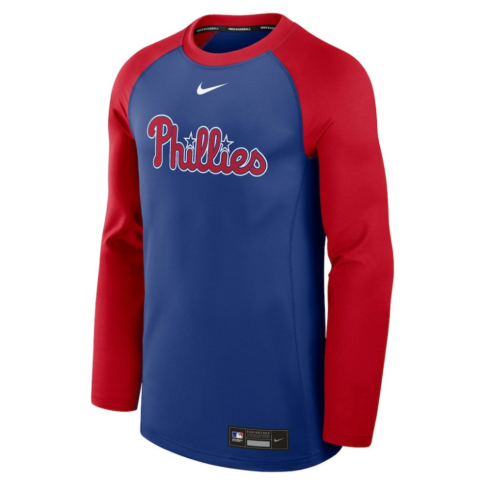Philadelphia Phillies Nike Authentic Collection Game Time Raglan Performance Long Sleeve T-Shirt - MLB T-shirts