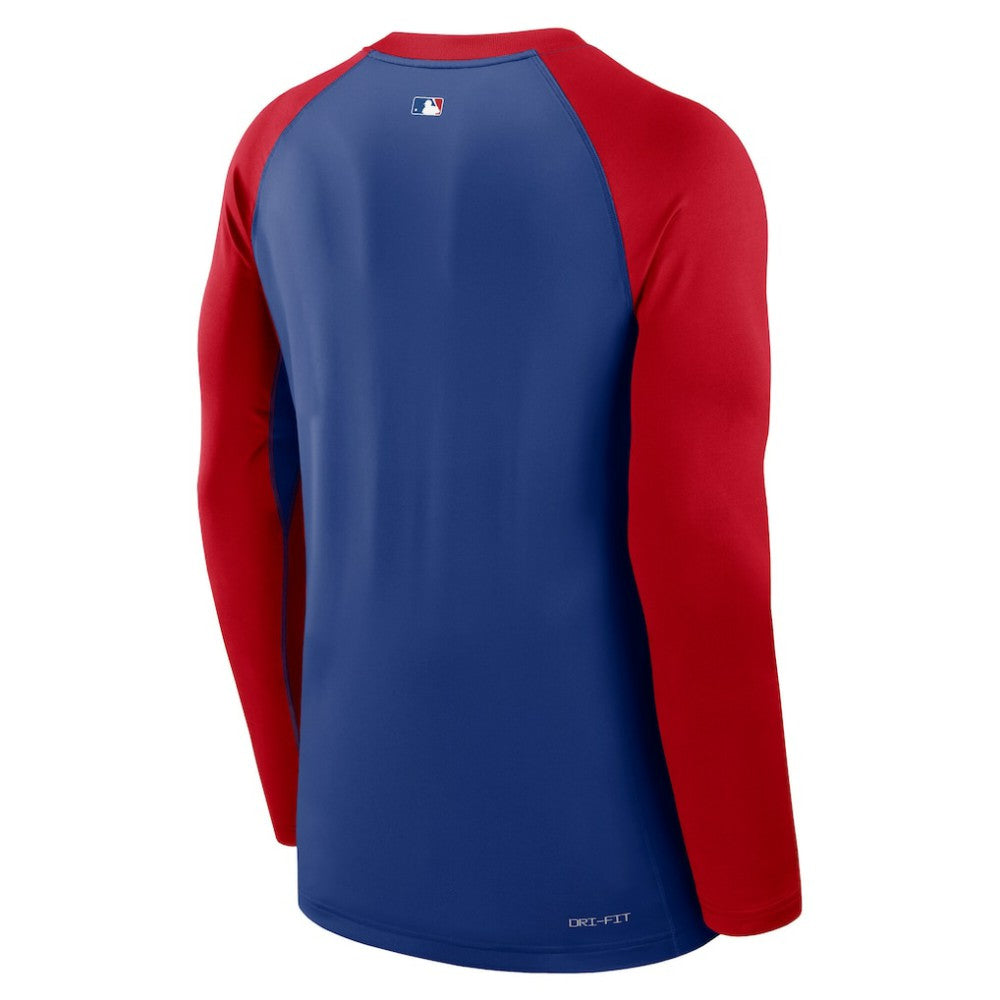 Philadelphia Phillies Nike Authentic Collection Game Time Raglan Performance Long Sleeve T-Shirt - MLB T-shirts