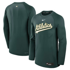 Athletics Nike Authentic Collection Game Time Raglan Dri-FIT Long Sleeve T-Shirt - MLB T-shirts