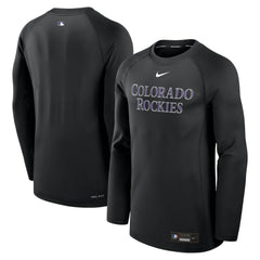 Colorado Rockies Nike Authentic Collection Game Time Raglan Dri-FIT Long Sleeve T-Shirt - MLB T-shirts
