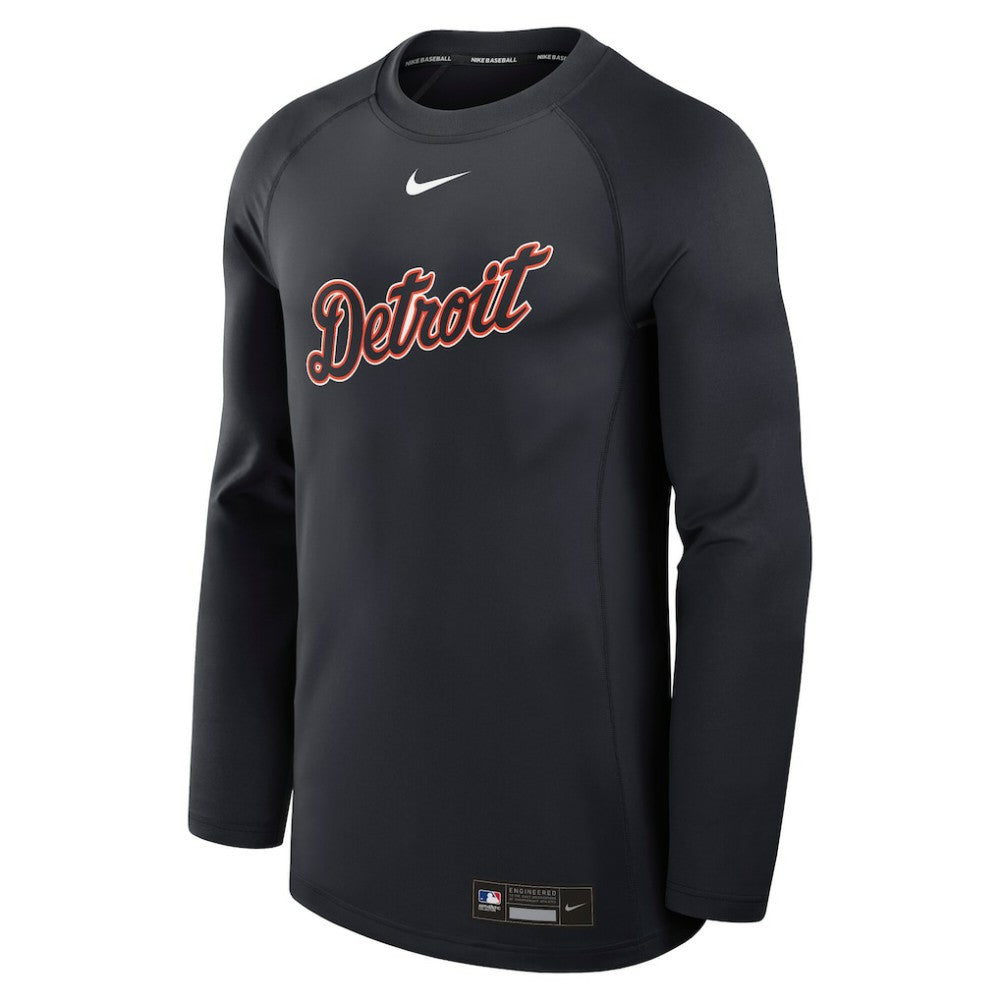 Detroit Tigers Nike Authentic Collection Game Time Raglan Dri-FIT Long Sleeve T-Shirt - MLB T-shirts
