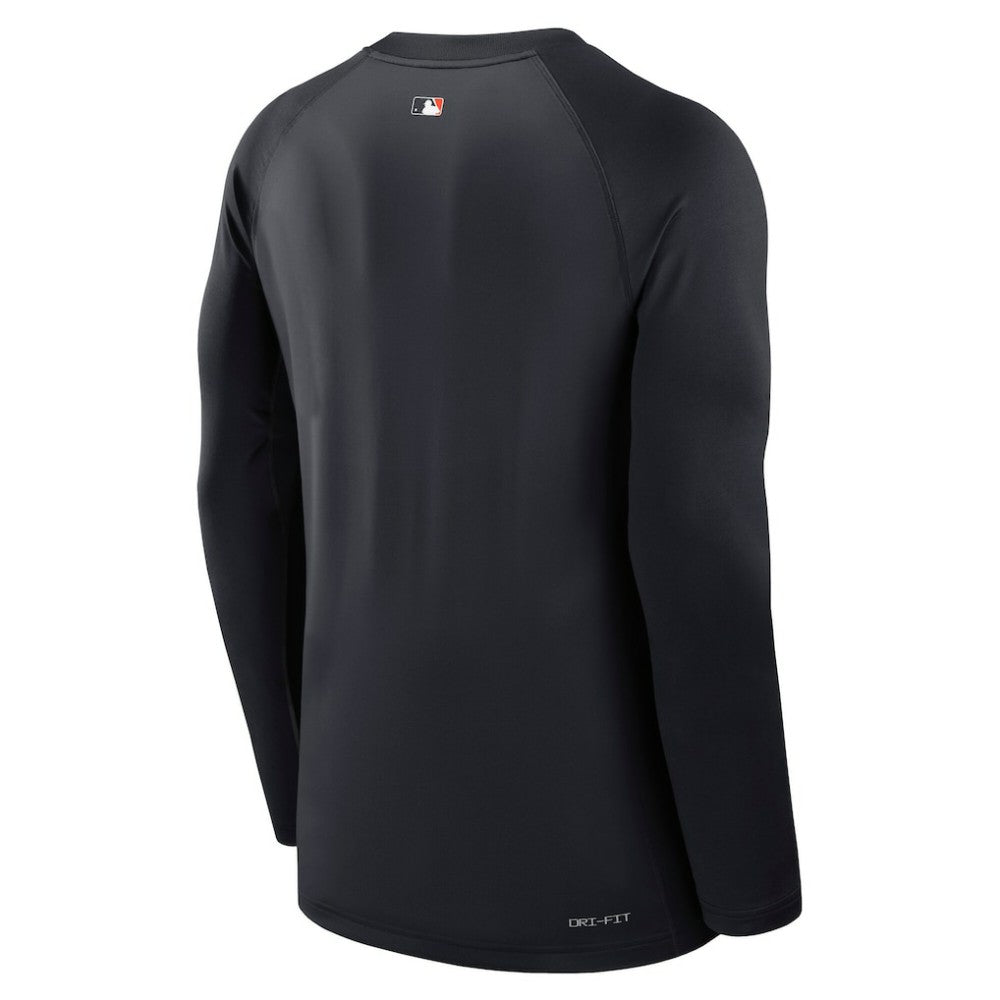 Detroit Tigers Nike Authentic Collection Game Time Raglan Dri-FIT Long Sleeve T-Shirt - MLB T-shirts