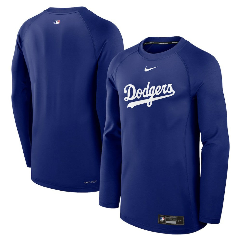 Los Angeles Dodgers Nike Authentic Collection Game Time Raglan Dri-FIT Long Sleeve T-Shirt - MLB T-shirts