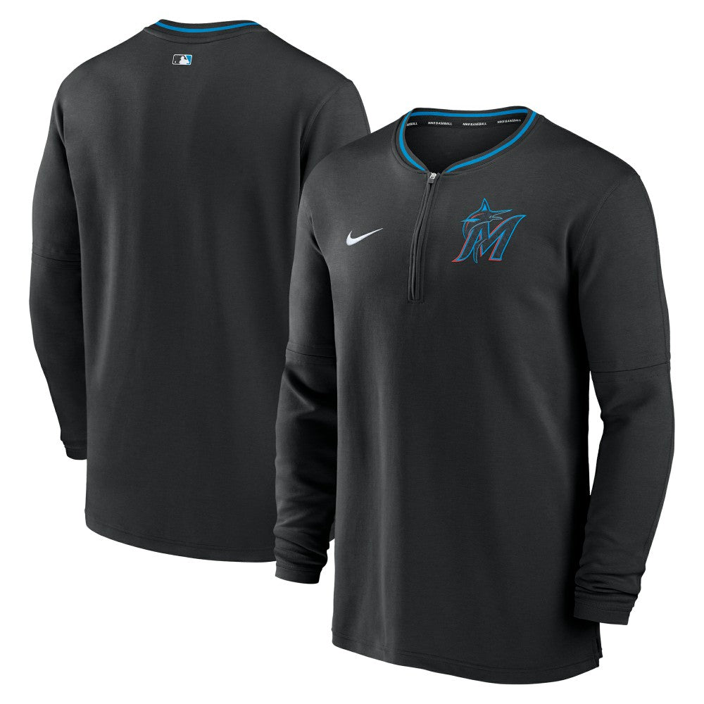 Miami Marlins Nike Authentic Collection Performance Half-Zip Top - MLB Tops