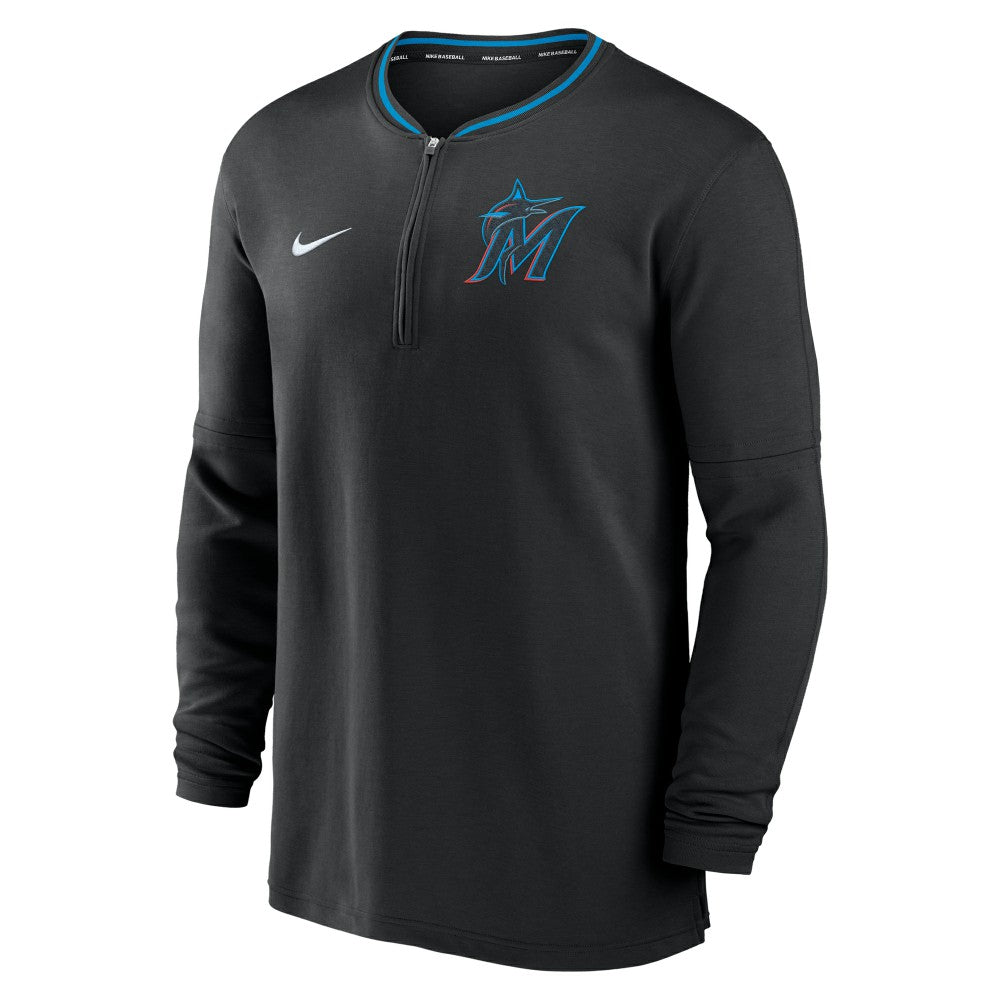 Miami Marlins Nike Authentic Collection Performance Half-Zip Top - MLB Tops