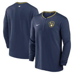 Milwaukee Brewers Nike Authentic Collection Performance Half-Zip Top - MLB Tops