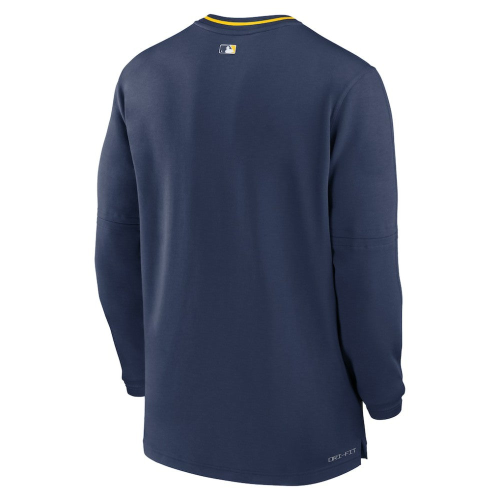 Milwaukee Brewers Nike Authentic Collection Performance Half-Zip Top - MLB Tops