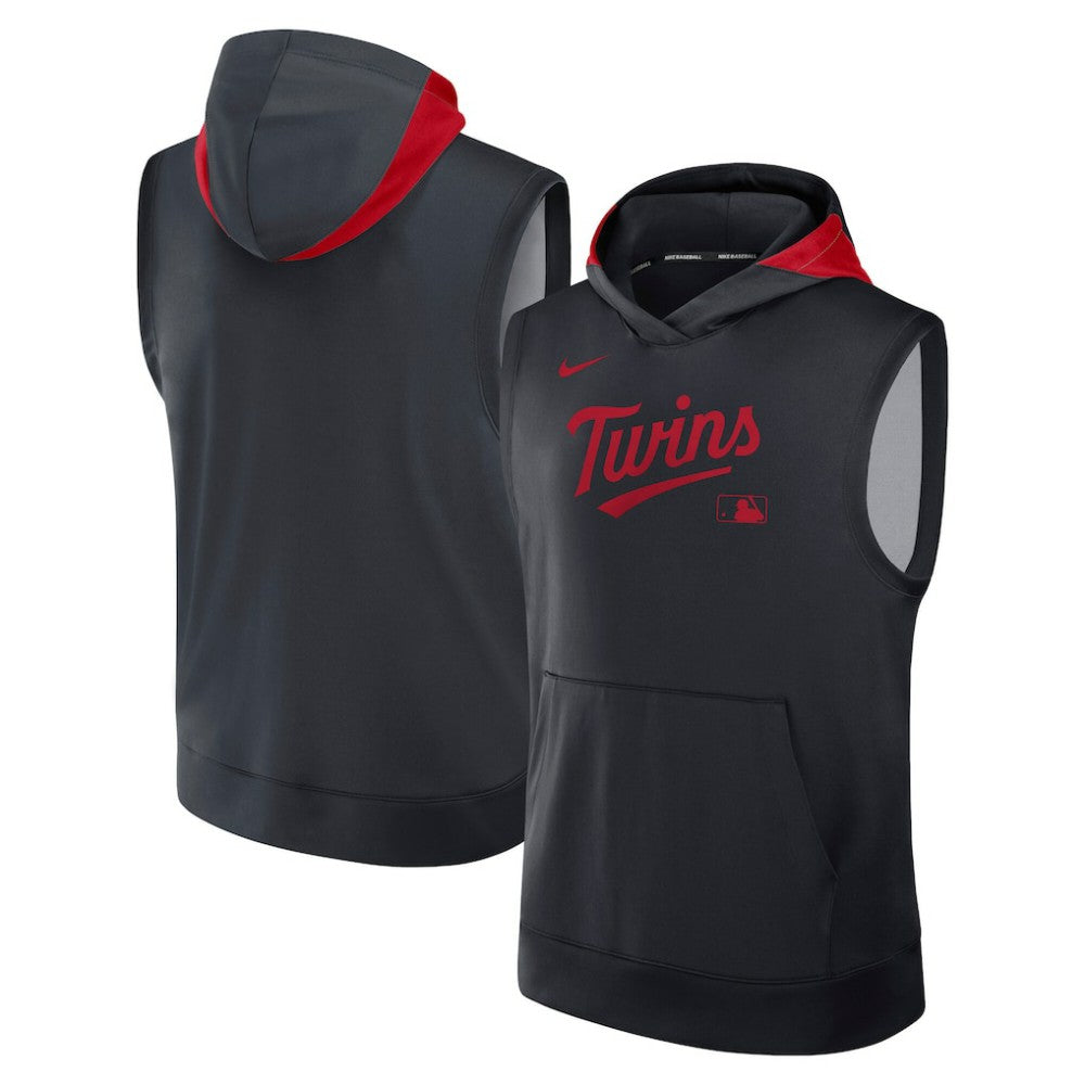 Minnesota Twins Nike Authentic Collection Dri-FIT Sleeveless Hoodie - MLB Hoodies