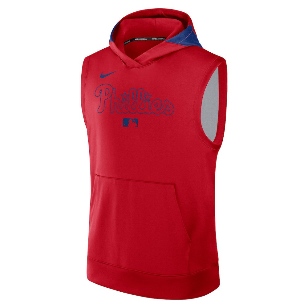 Philadelphia Phillies Nike Authentic Collection Dri-FIT Sleeveless Hoodie - MLB Hoodies