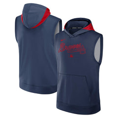 Atlanta Braves Nike Authentic Collection Dri-FIT Sleeveless Hoodie - MLB Hoodies