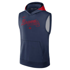 Atlanta Braves Nike Authentic Collection Dri-FIT Sleeveless Hoodie - MLB Hoodies