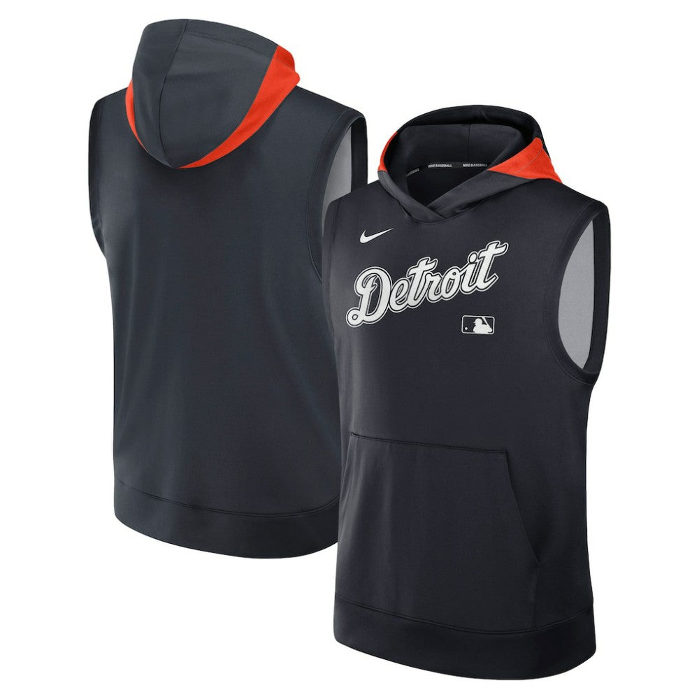 Detroit Tigers Nike Authentic Collection Dri-FIT Sleeveless Hoodie - MLB Hoodies