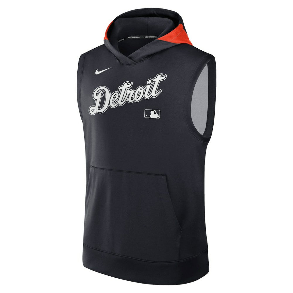 Detroit Tigers Nike Authentic Collection Dri-FIT Sleeveless Hoodie - MLB Hoodies