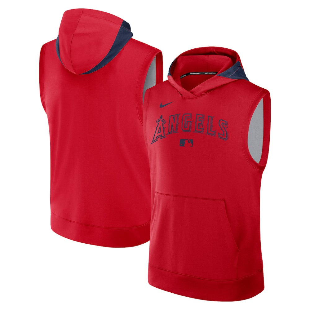 Los Angeles Angels Nike Authentic Collection Dri-FIT Sleeveless Hoodie - MLB Hoodies